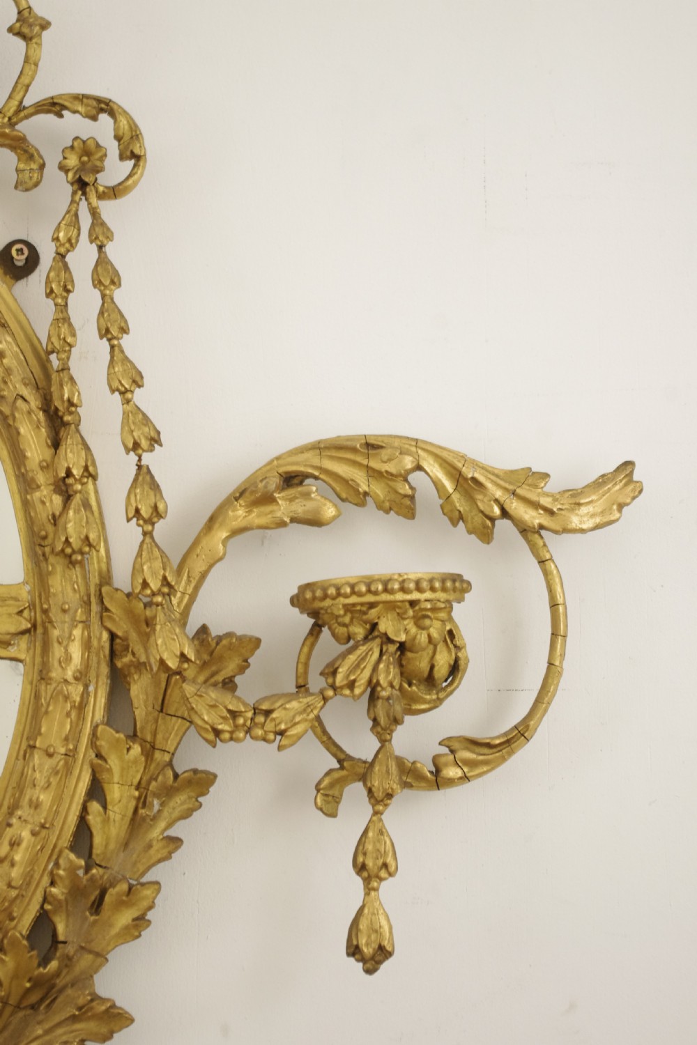 Victorian Gilt Adam Style  Large Oval Overmantle Wall Mirror View V