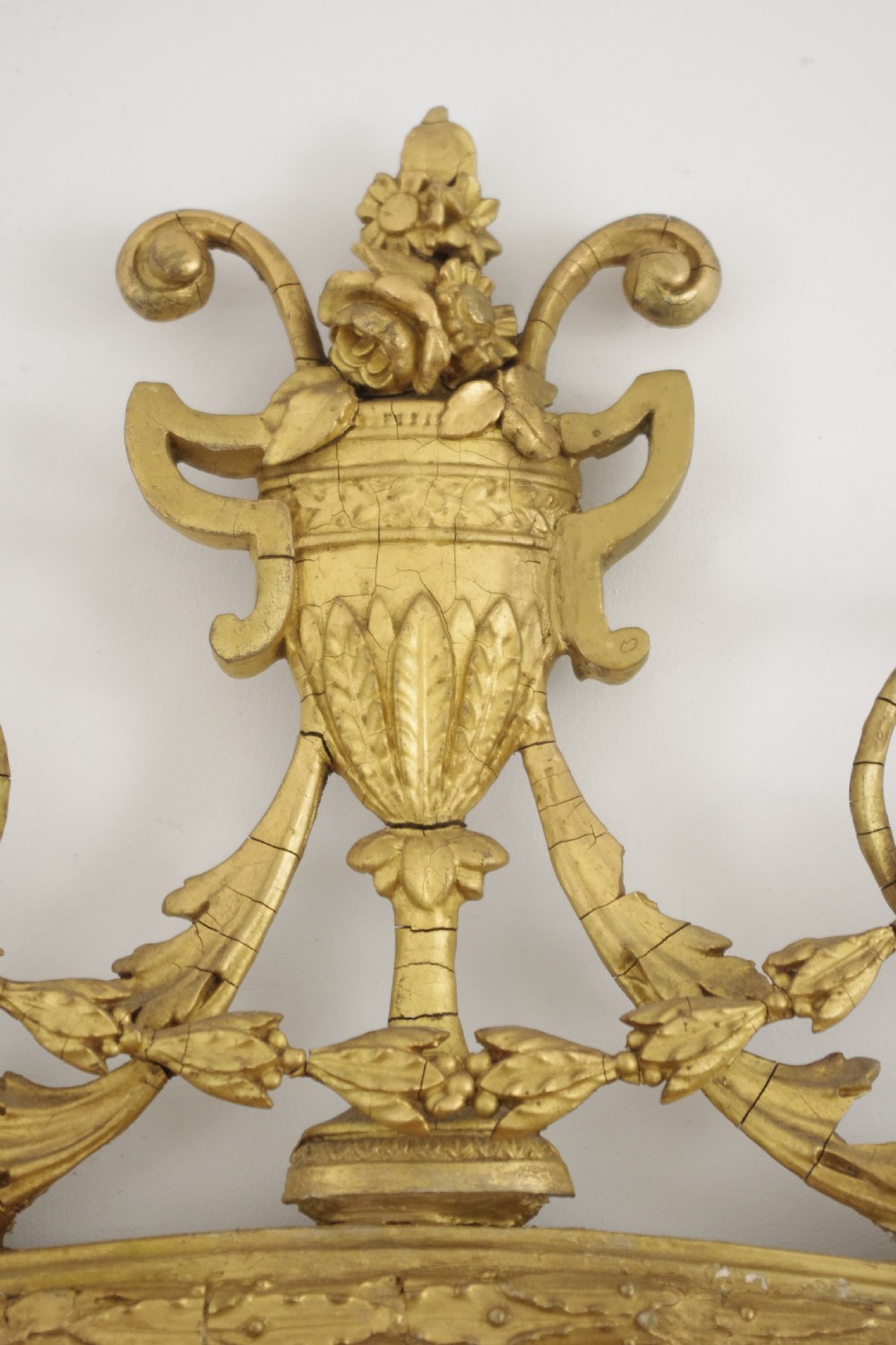 Victorian Gilt Adam Style  Large Oval Overmantle Wall Mirror View IX