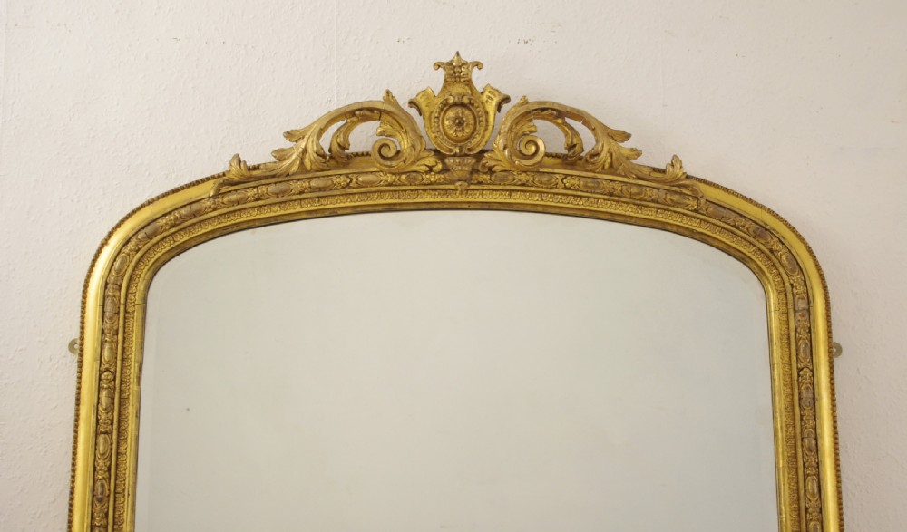 Victorian Gilt Arch Top Overmantle Mirror View II