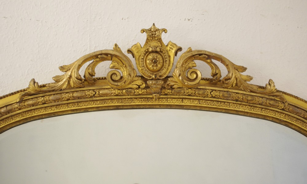 Victorian Gilt Arch Top Overmantle Mirror View III