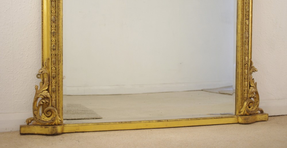 Victorian Gilt Arch Top Overmantle Mirror View VIII