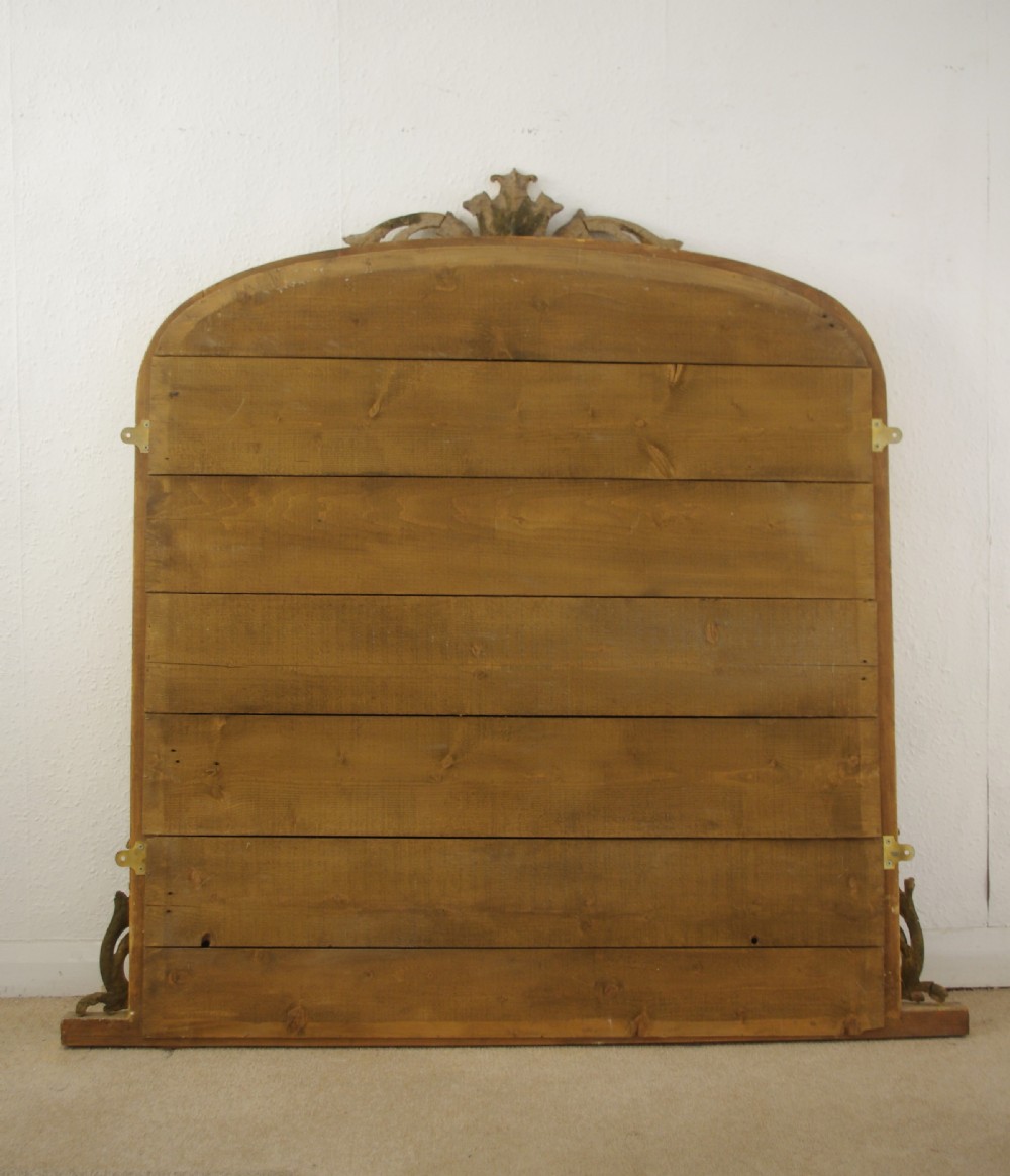 Victorian Gilt Arch Top Overmantle Mirror View IX