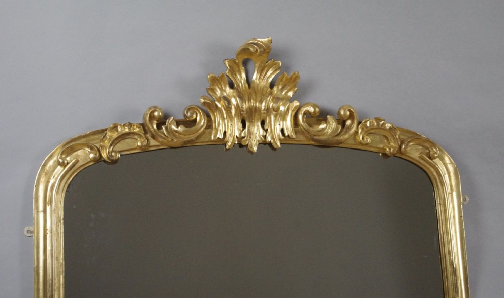 Victorian Gilt Wood Arch Top Overmantle Mirror View III