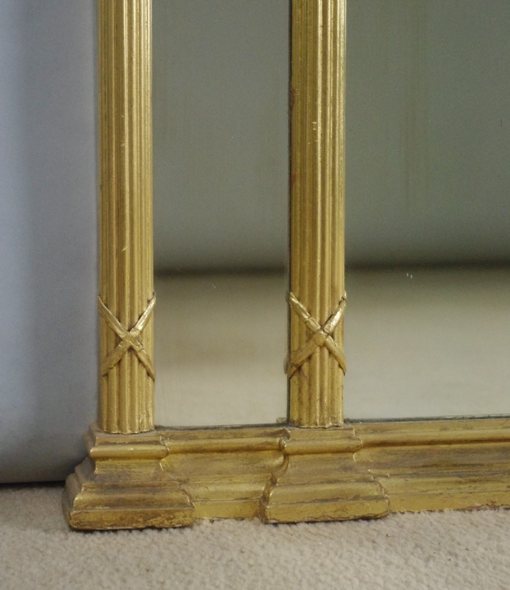Regency Gilt Large Triple Plate Overmantle Mirror View V