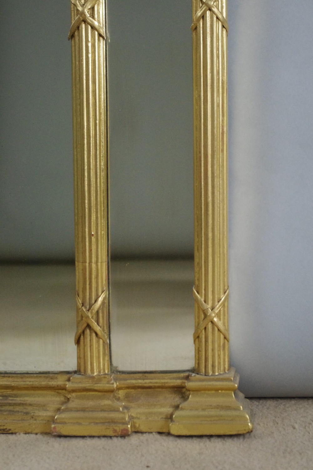 Regency Gilt Large Triple Plate Overmantle Mirror View VI