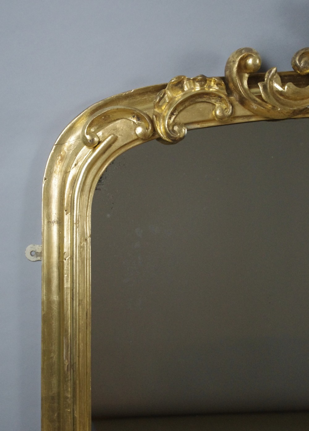 Victorian Gilt Wood Arch Top Overmantle Mirror View V