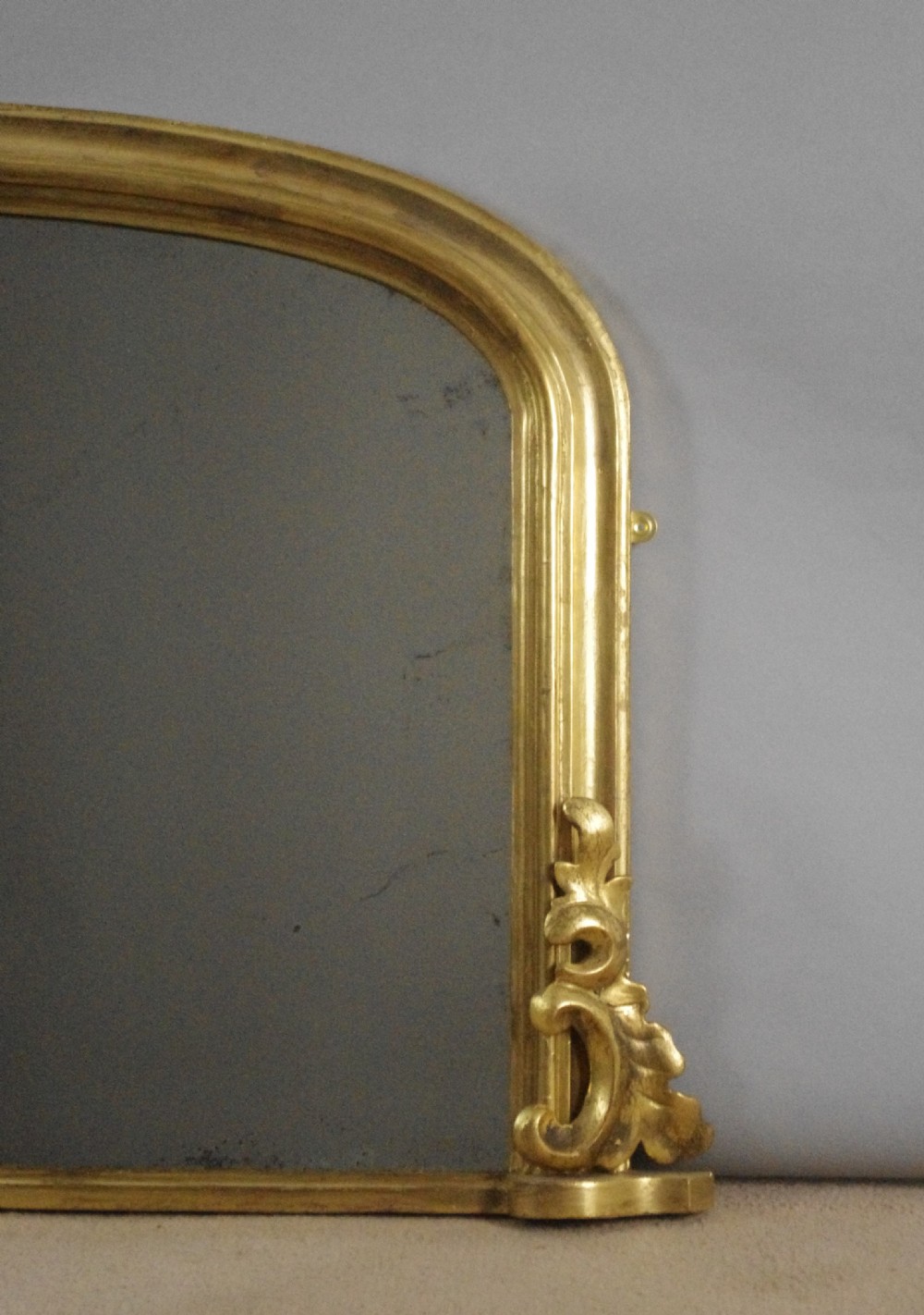 Victorian Gilt Wood Arch Top Overmantle Mirror View III