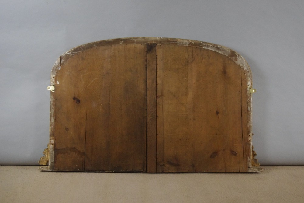 Victorian Gilt Wood Arch Top Overmantle Mirror View VII