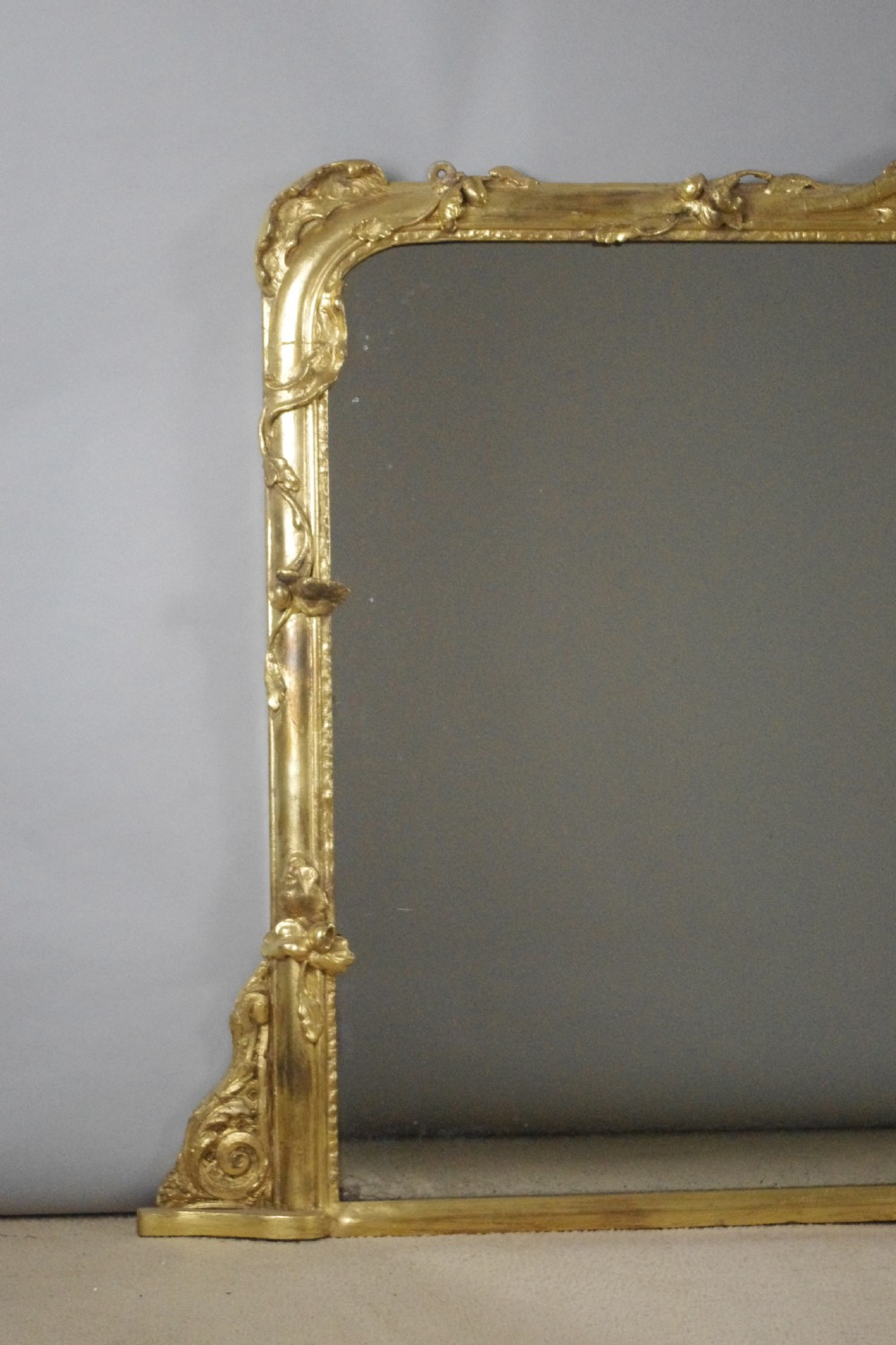 Victorian Gilt Large Overmantle Mirror View II