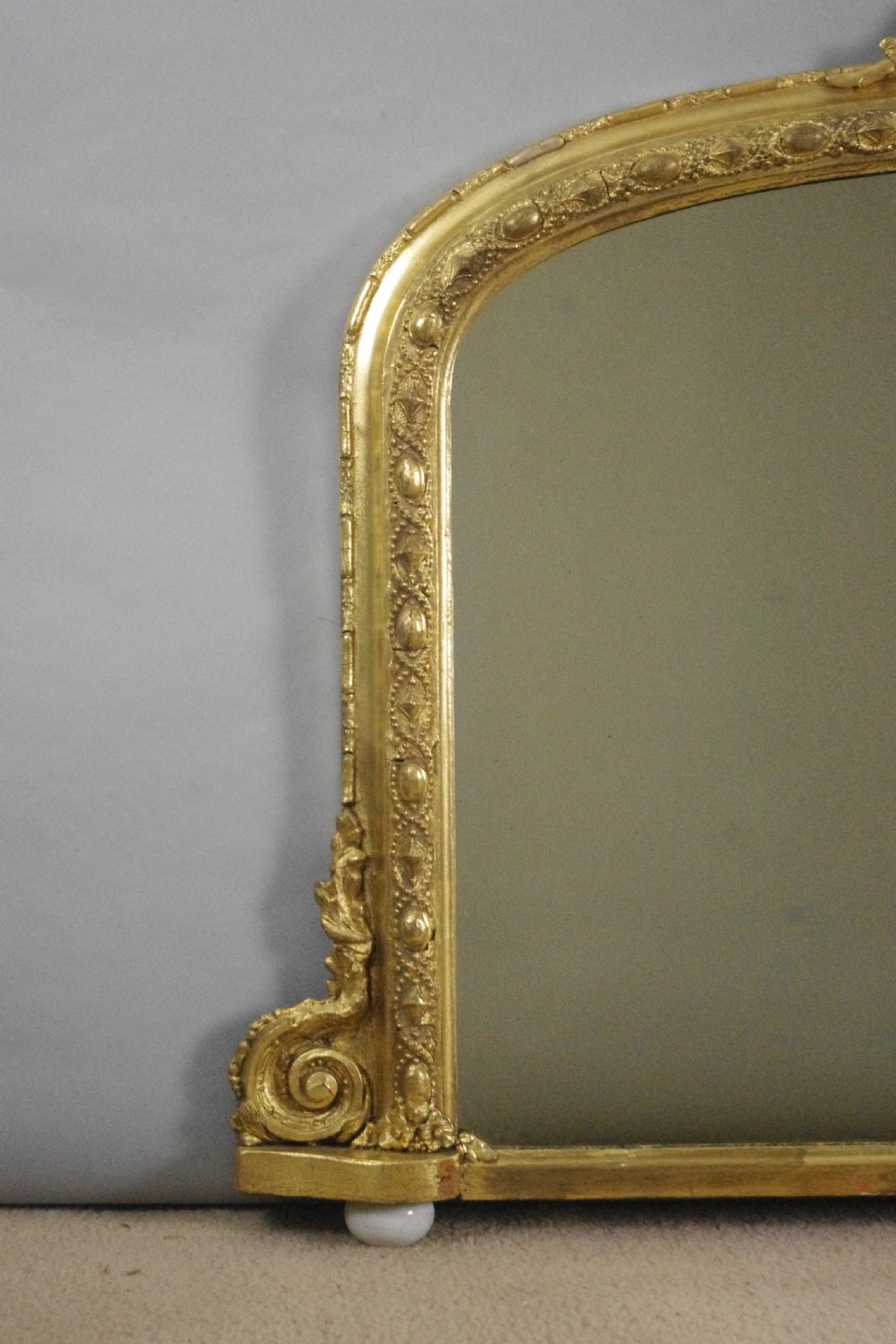 Victorian Gilt Arch Top Overmantle Mirror View II