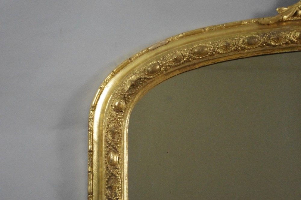 Victorian Gilt Arch Top Overmantle Mirror View VI