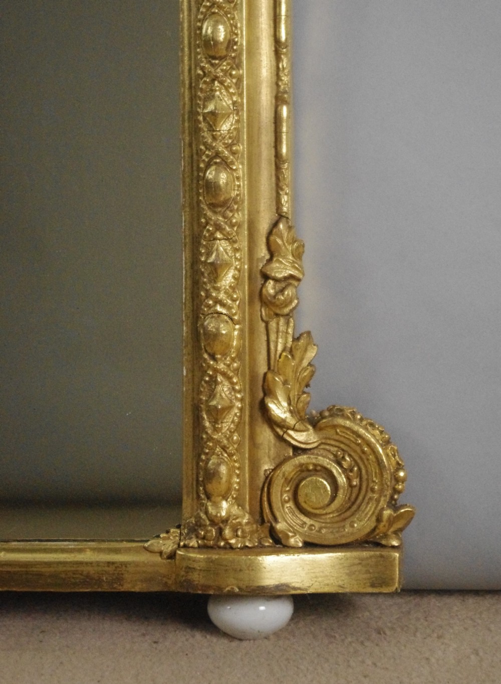 Victorian Gilt Arch Top Overmantle Mirror View IX