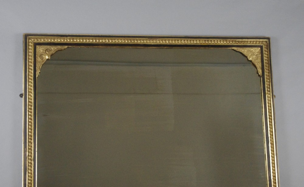 Victorian Ebonised and Parcel-Gilt Large Overmantle Mirror View II