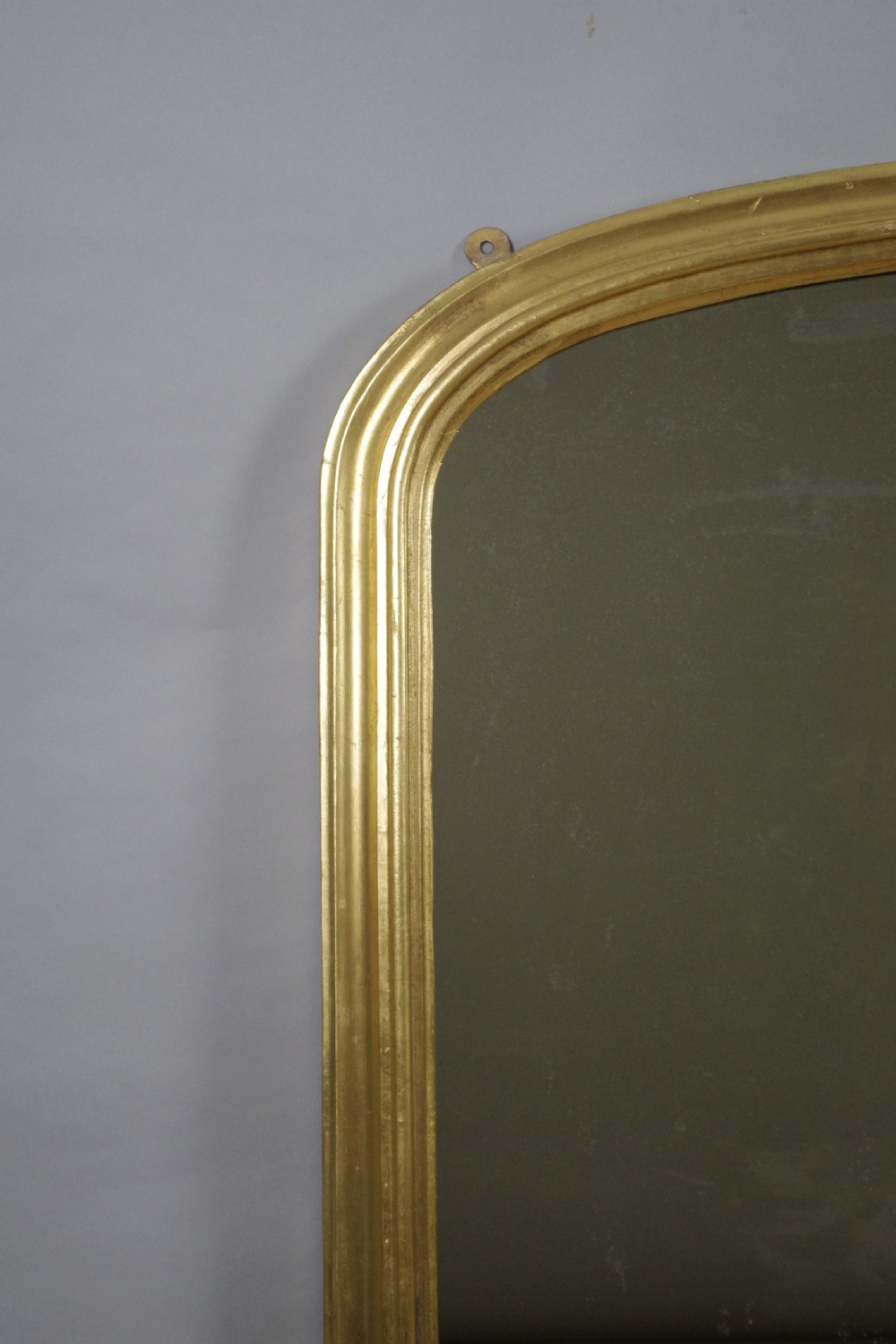 Victorian Gilt Wood Large Arch Top Overmantle Mirror View III