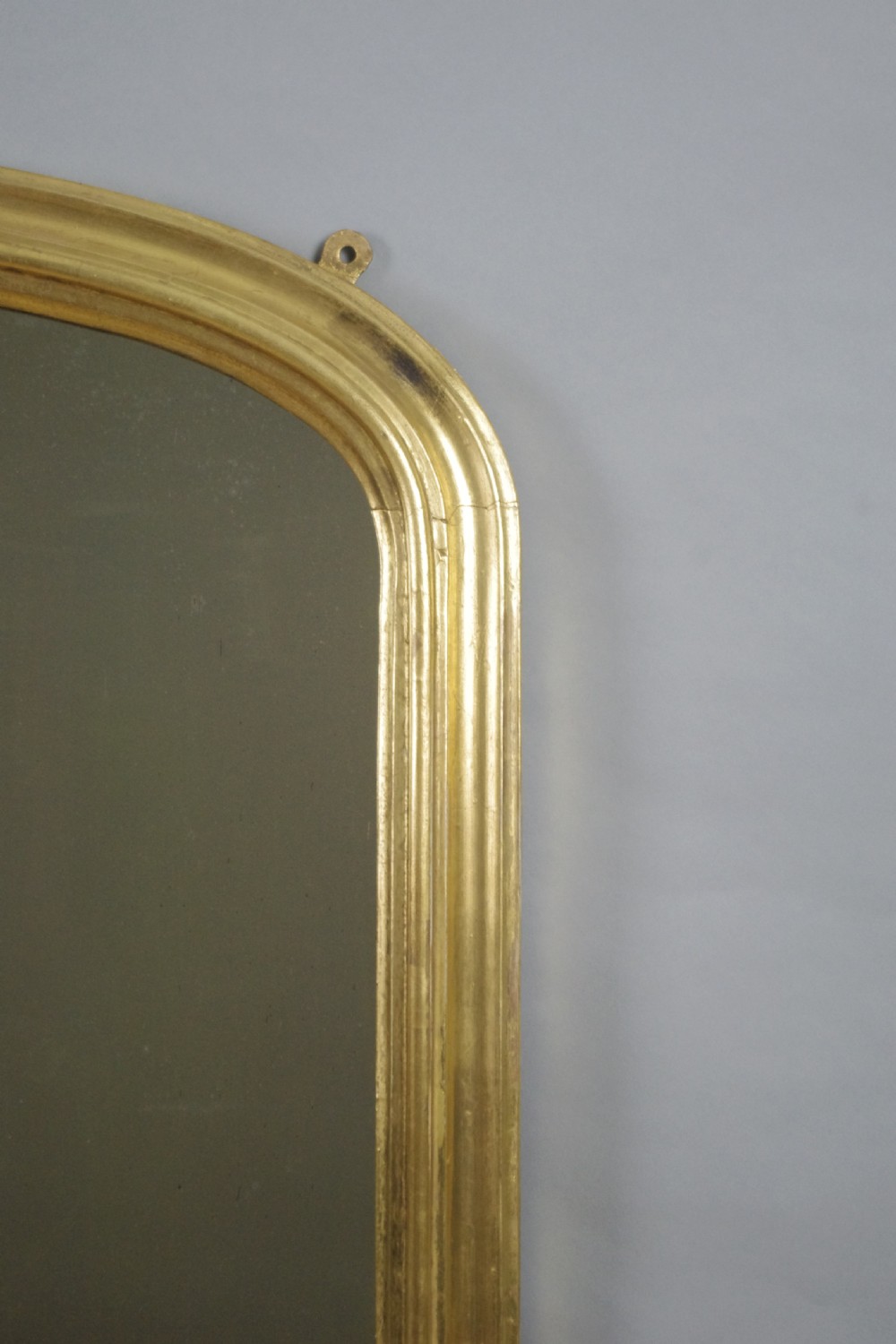Victorian Gilt Wood Large Arch Top Overmantle Mirror View IV