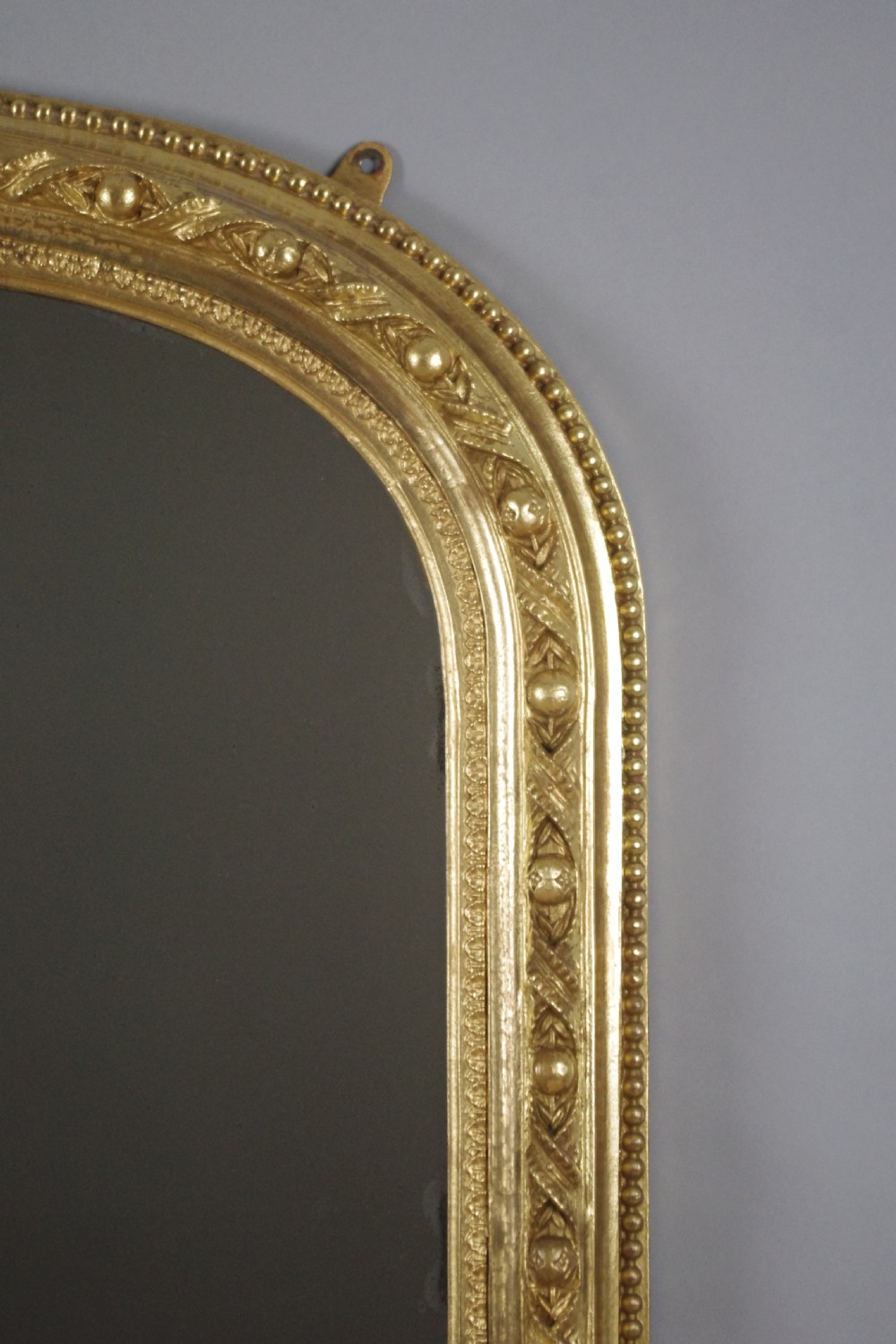 Victorian Gilt Large Arch Top Overmantle Mirror View IV