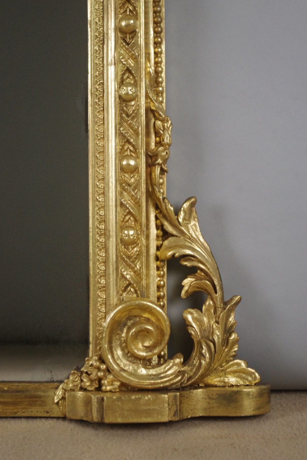 Victorian Gilt Large Arch Top Overmantle Mirror View VI