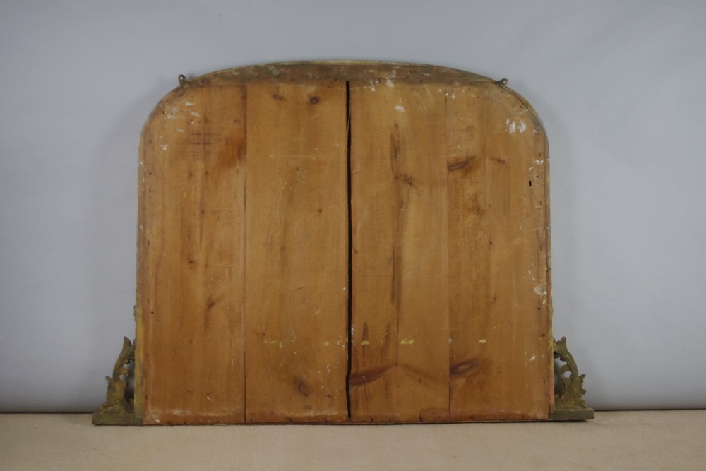 Victorian Gilt Large Arch Top Overmantle Mirror View IX