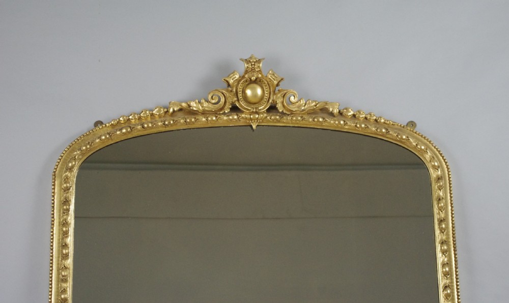 Victorian Gilt Large Arch Top Overmantle Mirror View II