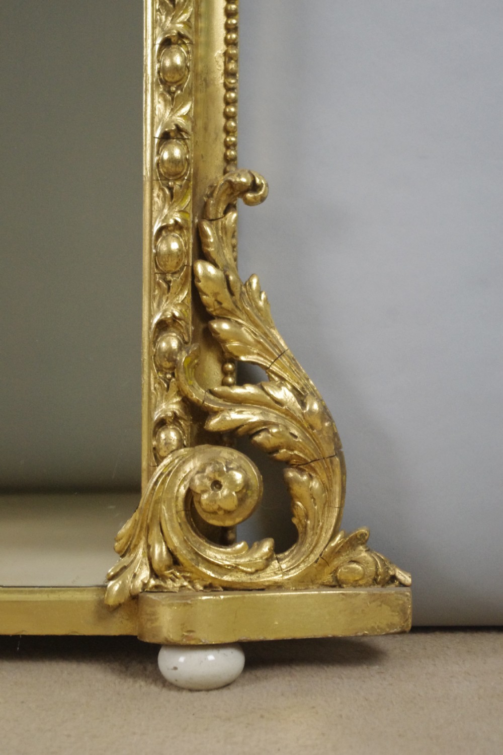 Victorian Gilt Large Arch Top Overmantle Mirror View VIII