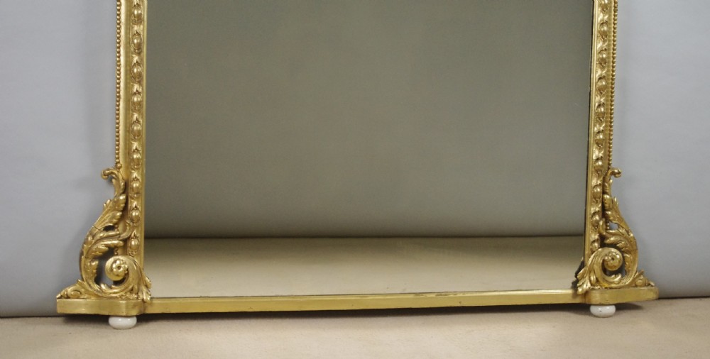 Victorian Gilt Large Arch Top Overmantle Mirror View IX
