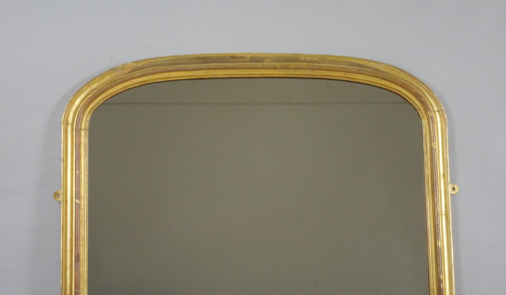 Victorian Gilt Wood Arch Top Overmantle Mirror View II