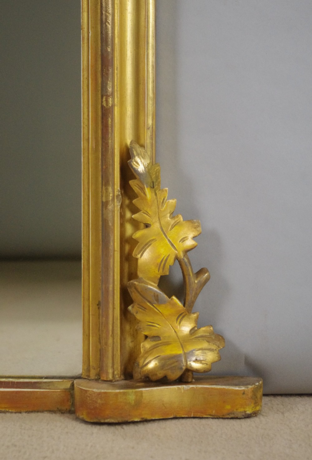 Victorian Gilt Wood Arch Top Overmantle Mirror View VI