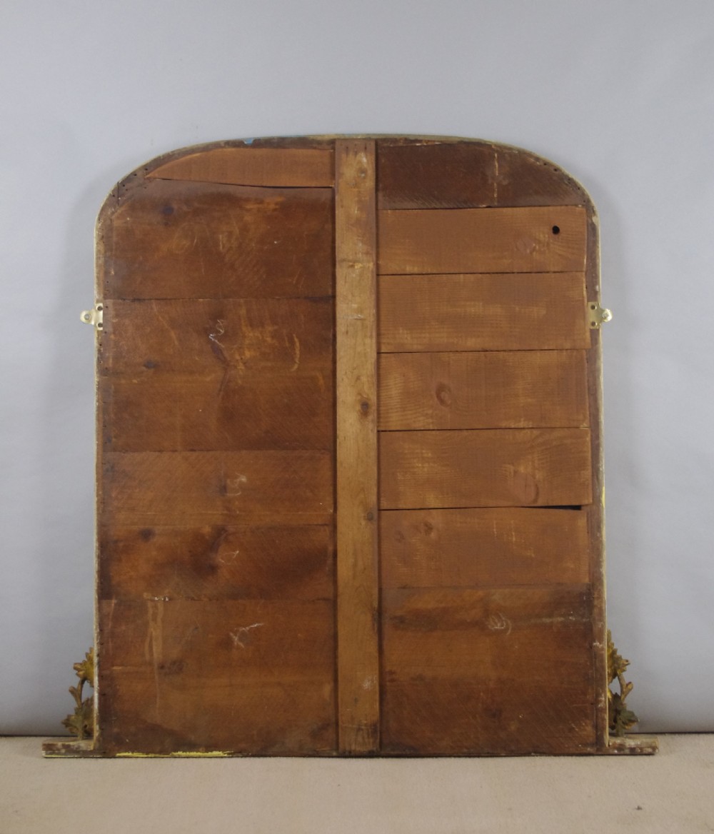 Victorian Gilt Wood Arch Top Overmantle Mirror View VIII