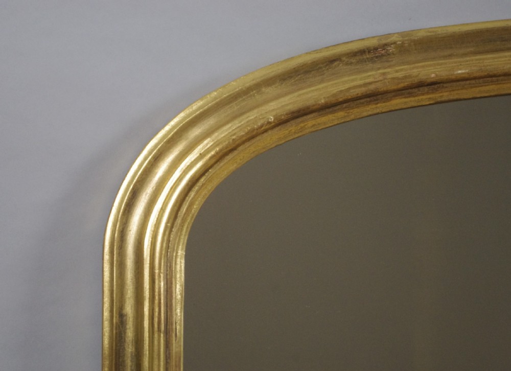 Victorian Gilt Wood Arch Top Overmantle Mirror View III