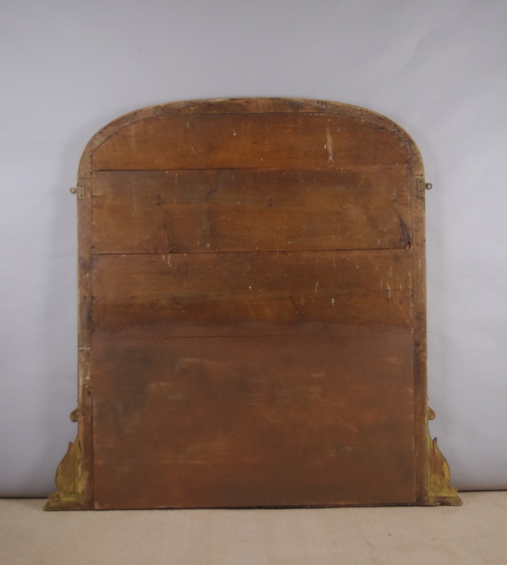 Victorian Gilt Large Arch Top Overmantle Mirror View VIII