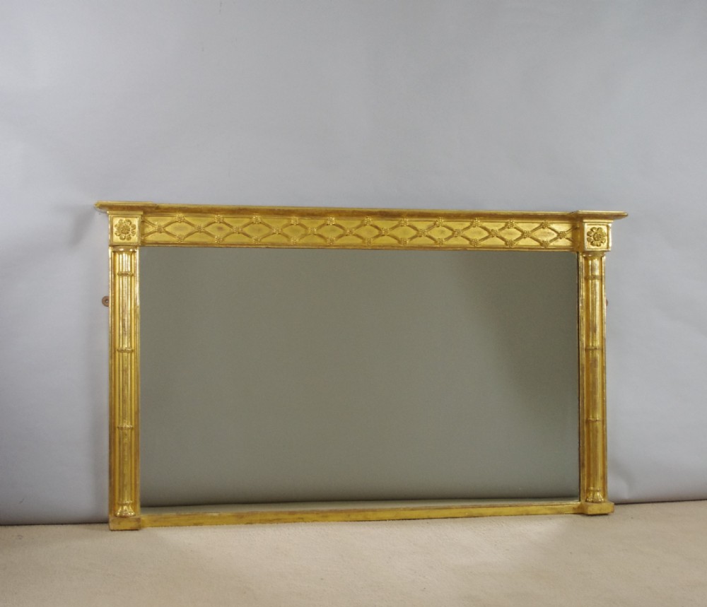 Regency Gilt Wood Overmantle Mirror