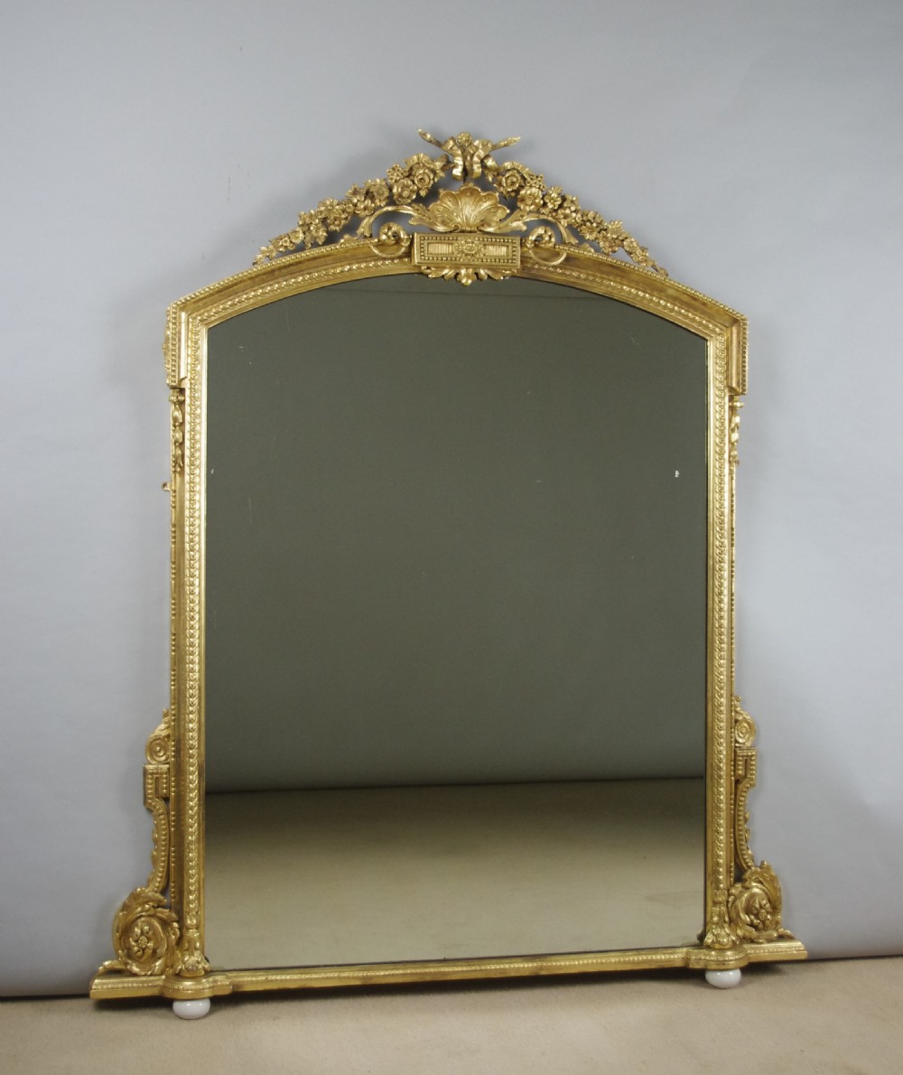 Victorian Gilt Large Overmantle Mirror