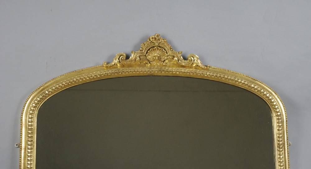 Victorian Gilt Large Arch Top Overmantle Mirror View II