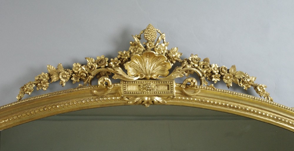 Victorian Gilt Large Overmantle Mirror View III