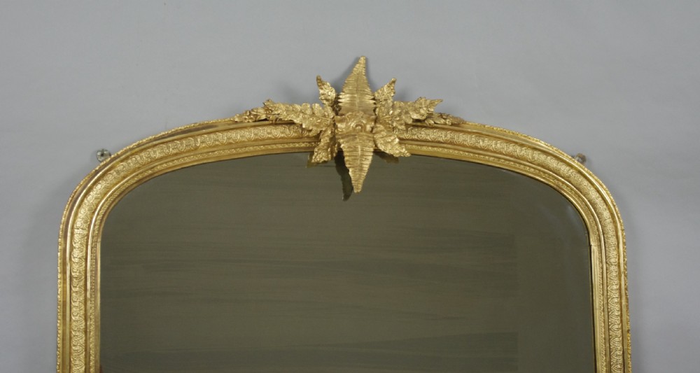 Victorian Gilt Arch Top Overmantle Mirror View III