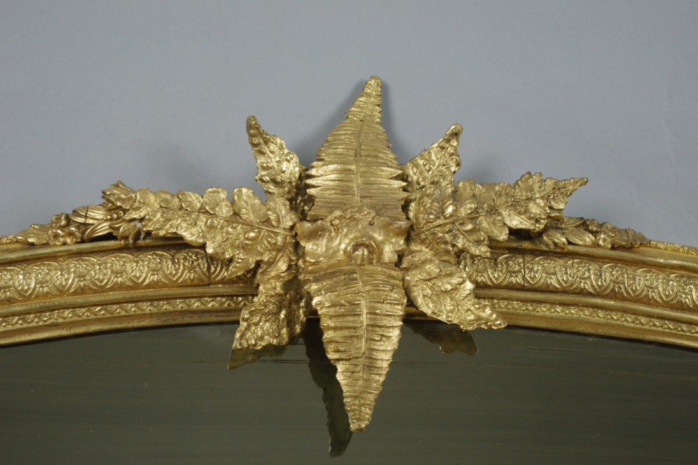Victorian Gilt Arch Top Overmantle Mirror View IV