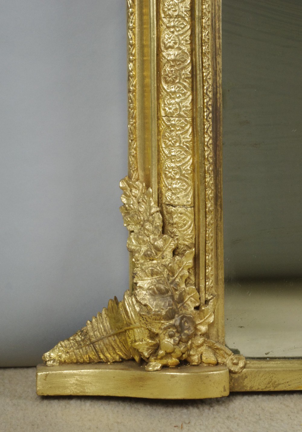Victorian Gilt Arch Top Overmantle Mirror View VII