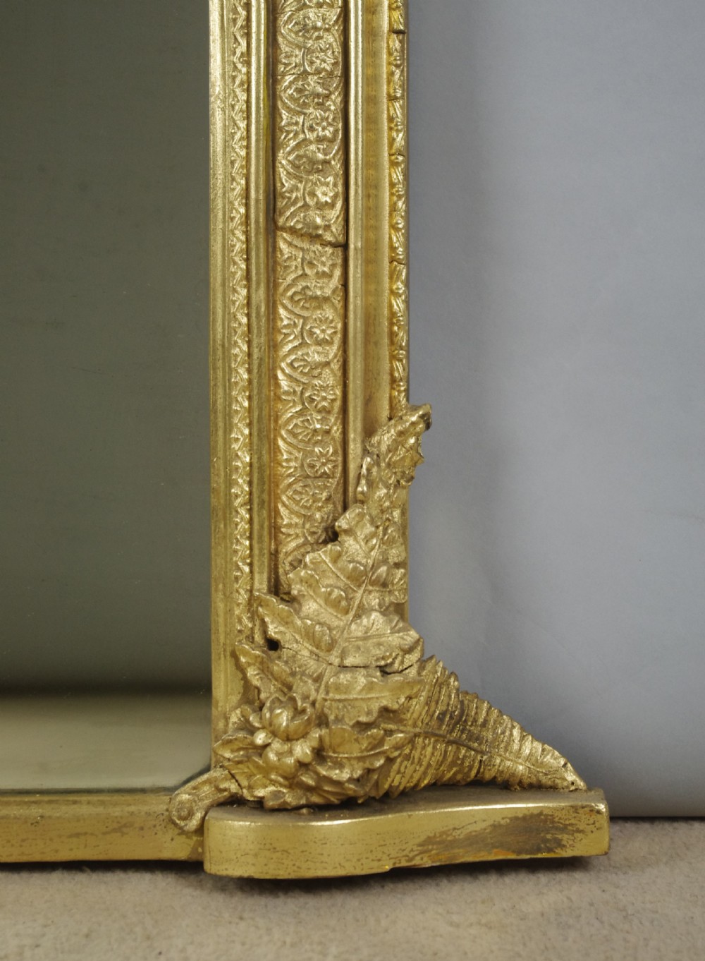 Victorian Gilt Arch Top Overmantle Mirror View VIII