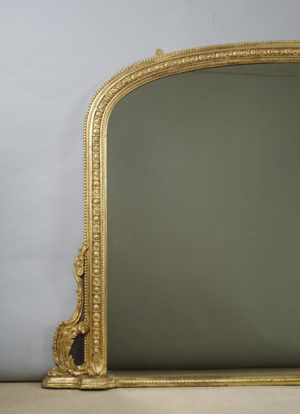 Victorian Gilt Large Arch Top Overmantle Mirror View II