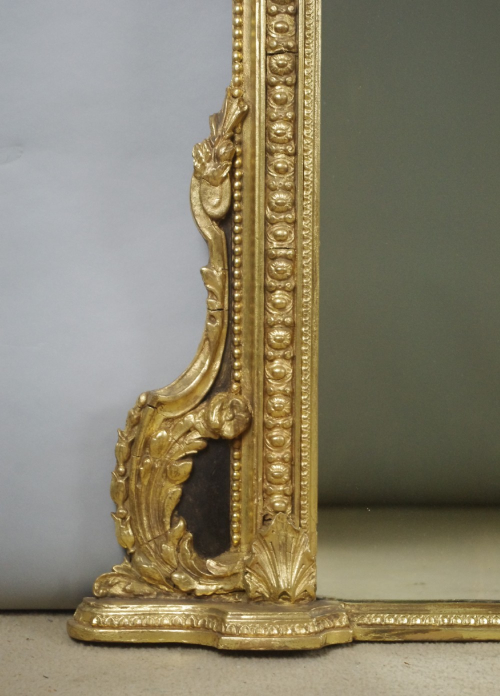 Victorian Gilt Large Arch Top Overmantle Mirror View V