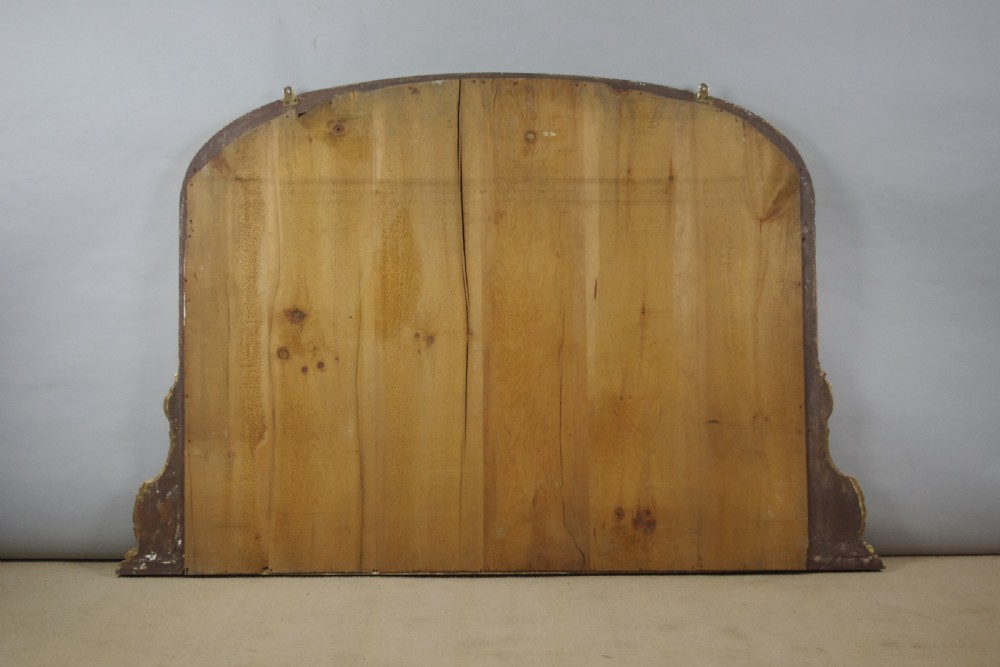 Victorian Gilt Large Arch Top Overmantle Mirror View VII