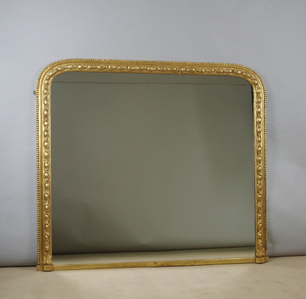 Victorian Gilt Large Overmantle Mirror