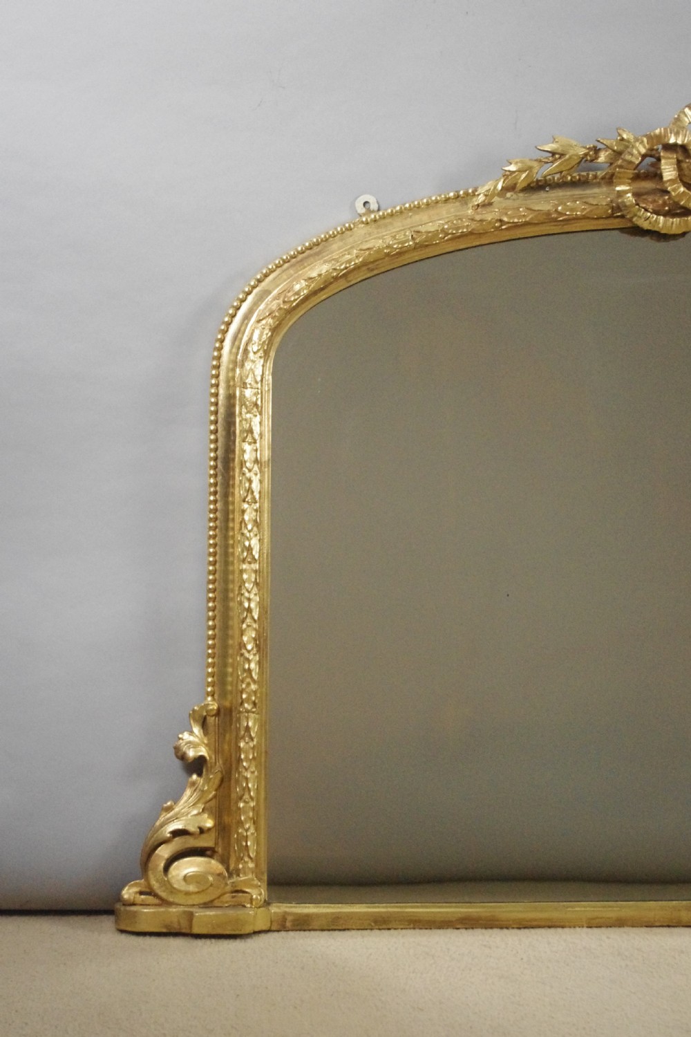 Victorian Gilt Arch Top Overmantle Mirror View II