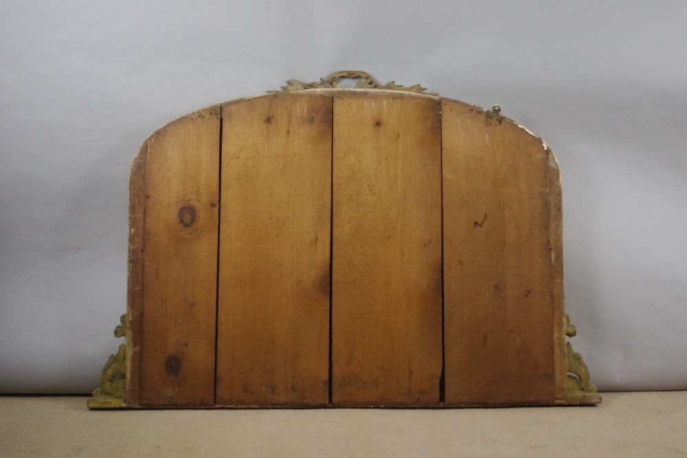 Victorian Gilt Arch Top Overmantle Mirror View VIII