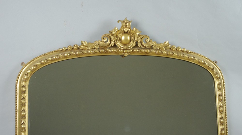 Victorian Gilt Large Arch Top Overmantle Mirror View III