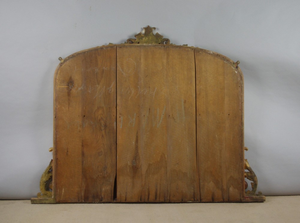 Victorian Gilt Large Arch Top Overmantle Mirror View IX
