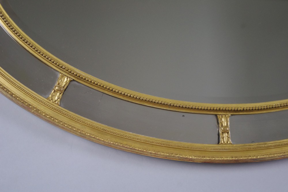 Victorian Gilt Large Oval Marginal Overmantle Mirror View VI