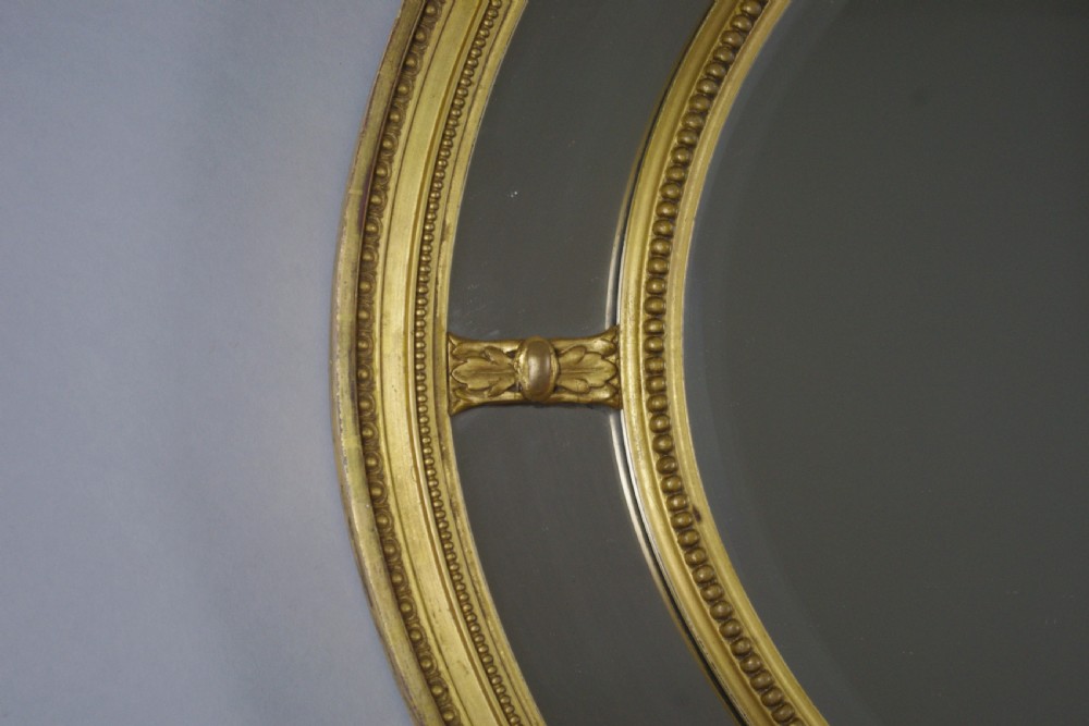 Victorian Gilt Large Oval Marginal Overmantle Mirror View VIII