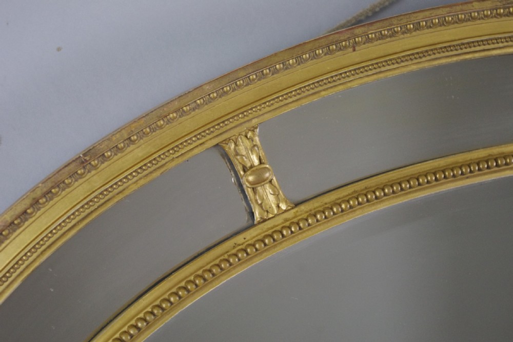 Victorian Gilt Large Oval Marginal Overmantle Mirror View X