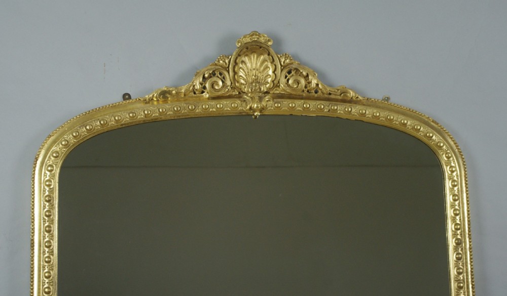 Victorian Gilt Large Arch Top Overmantle Mirror View II